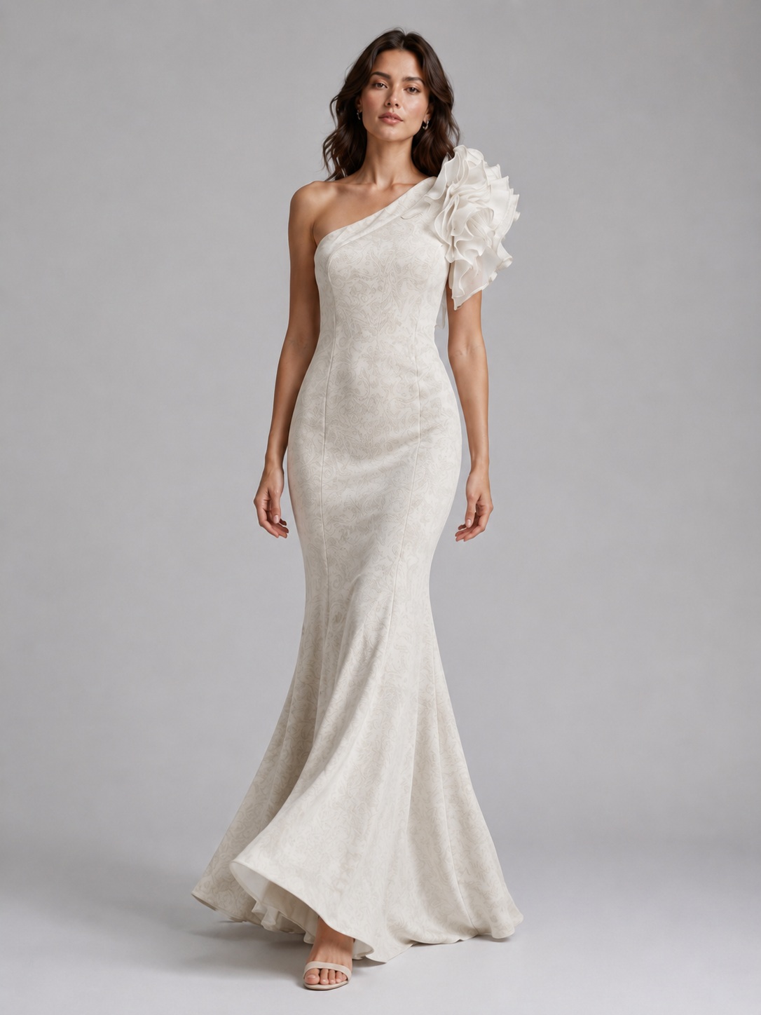 Women Embellished One Shoulder Maxi Dress