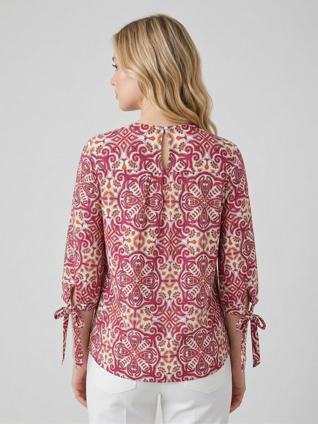 Women Printed Plus Size Cotton Top 3