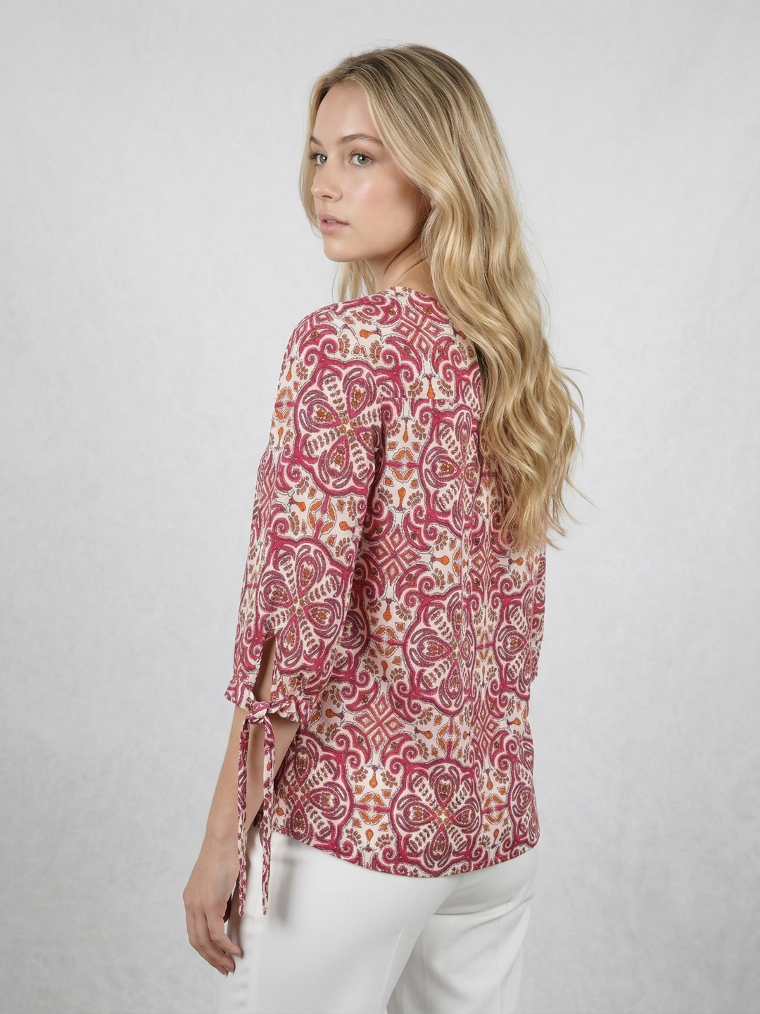 Women Printed Plus Size Cotton Top 4