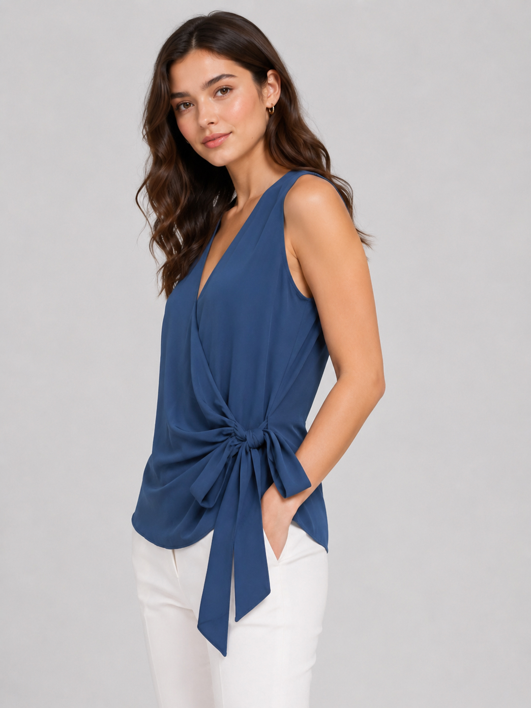 Women Wrap Style Sleeveless Top 2