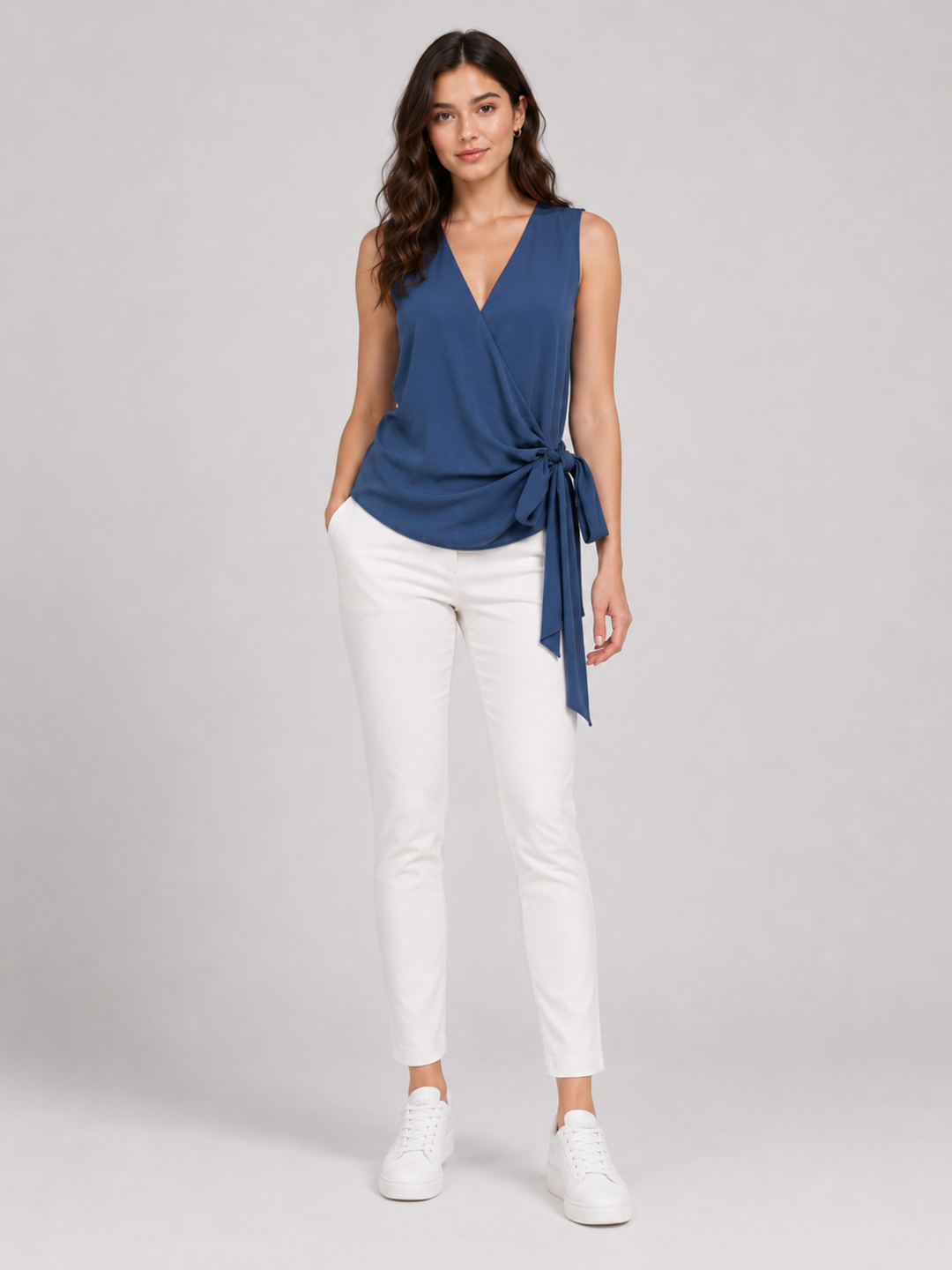 Women Wrap Style Sleeveless Top 5
