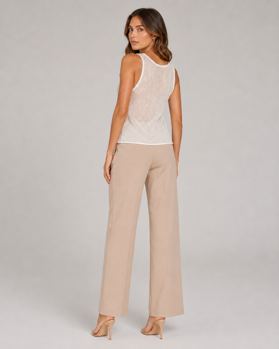 Women Open Woven Sleeveless Cover-Up Top 4