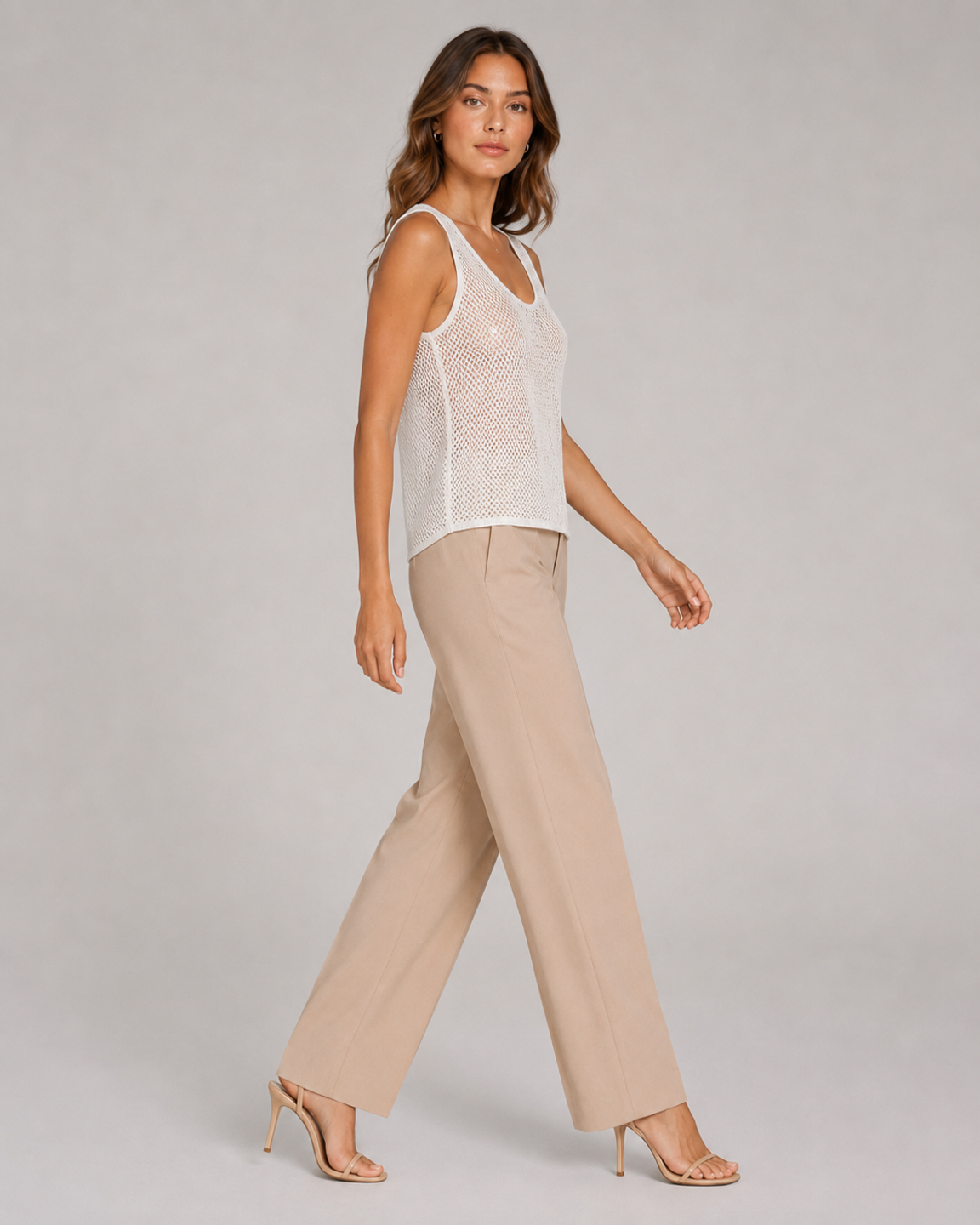 Women Open Woven Sleeveless Cover-Up Top 5