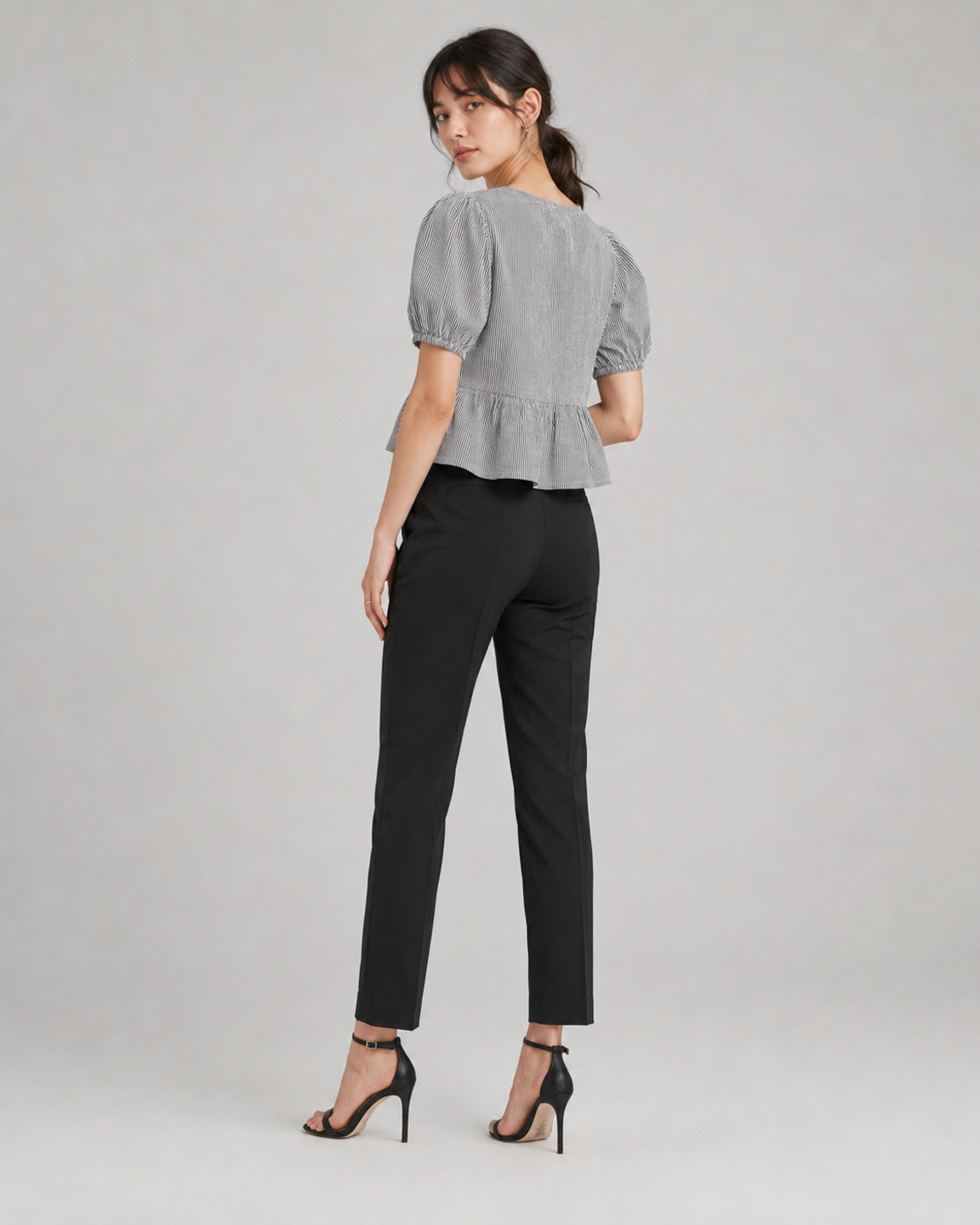 Women Pure Cotton Striped Peplum Top 5